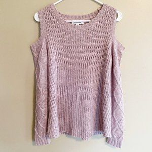 Cloud Chaser lilac purple cold shoulder sweater